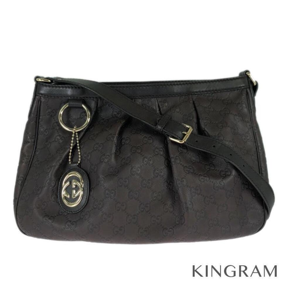 Gucci Guccissima Sukey Brown Leather Shoulder Bag